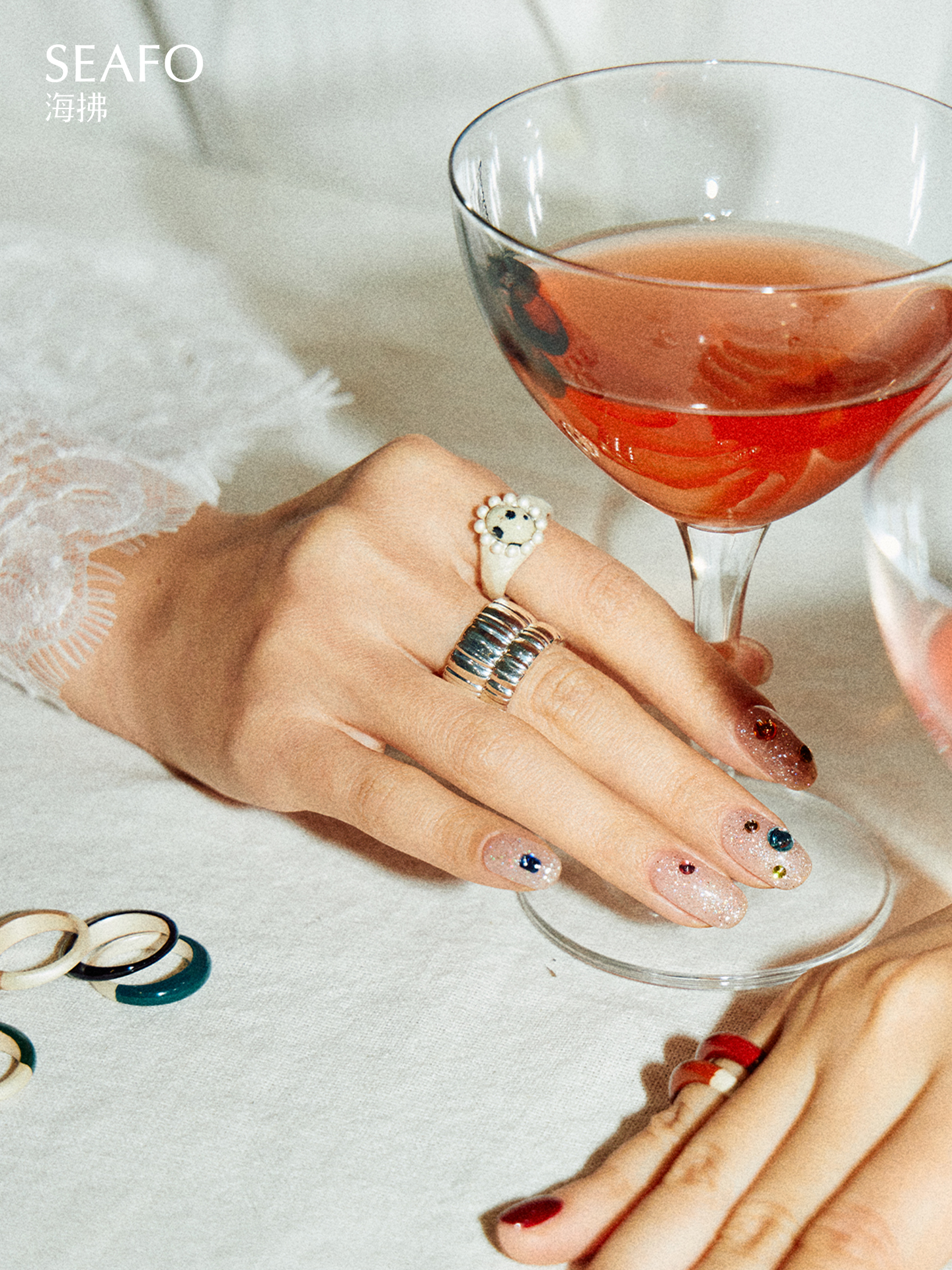 'Ware' Lace Ring (Wide)