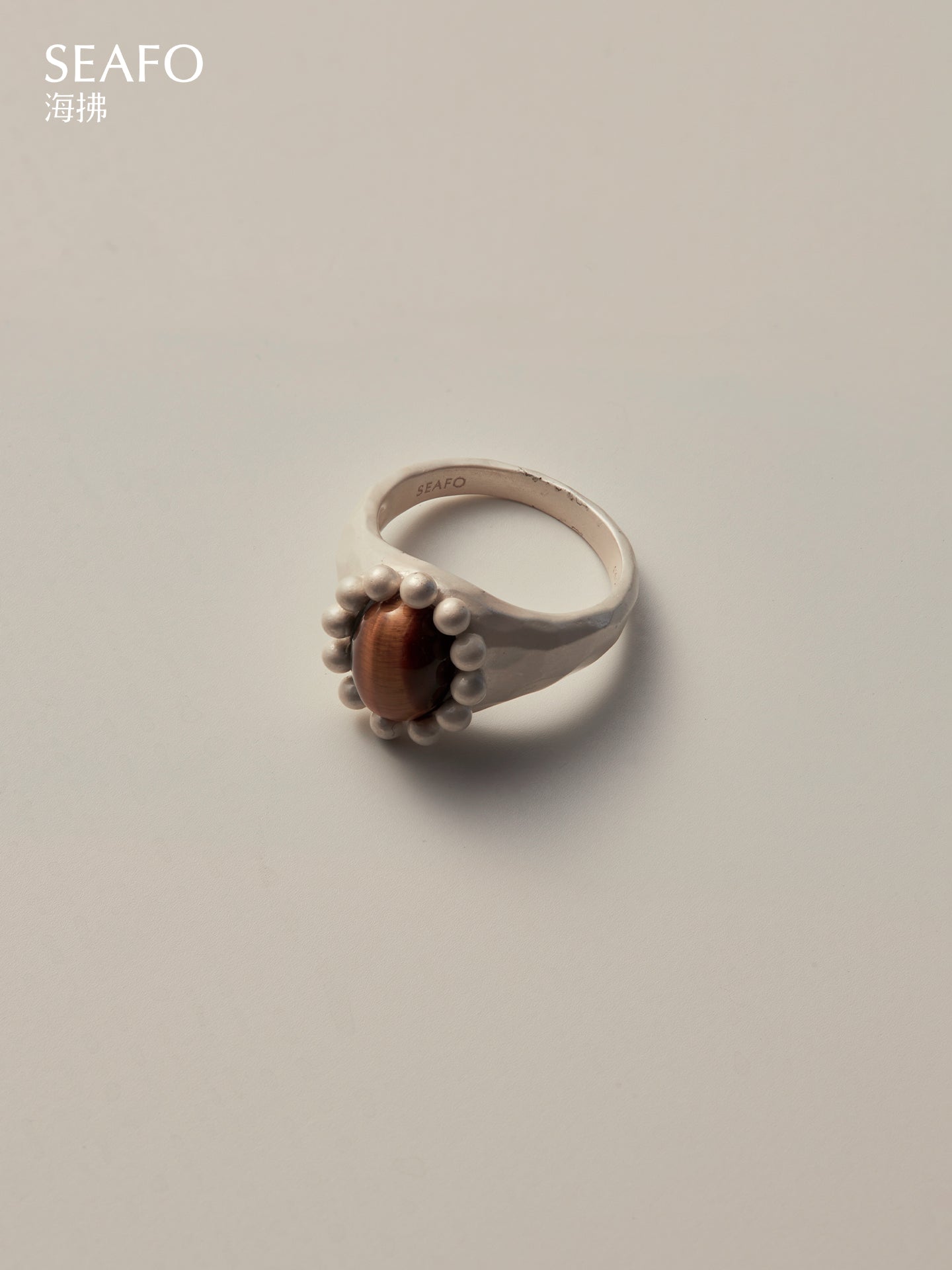 SEAFO - Classic Grandma Ring（Tiger's eye Agate）