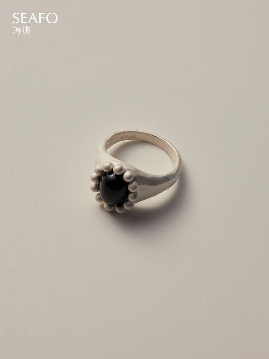 SEAFO - Classic Grandma Ring（Black Agate）