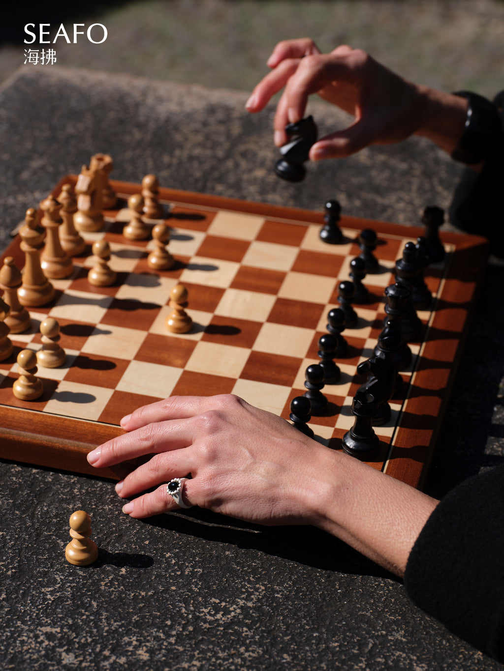 ‘Classic’ Grandma Ring (Black Agate)