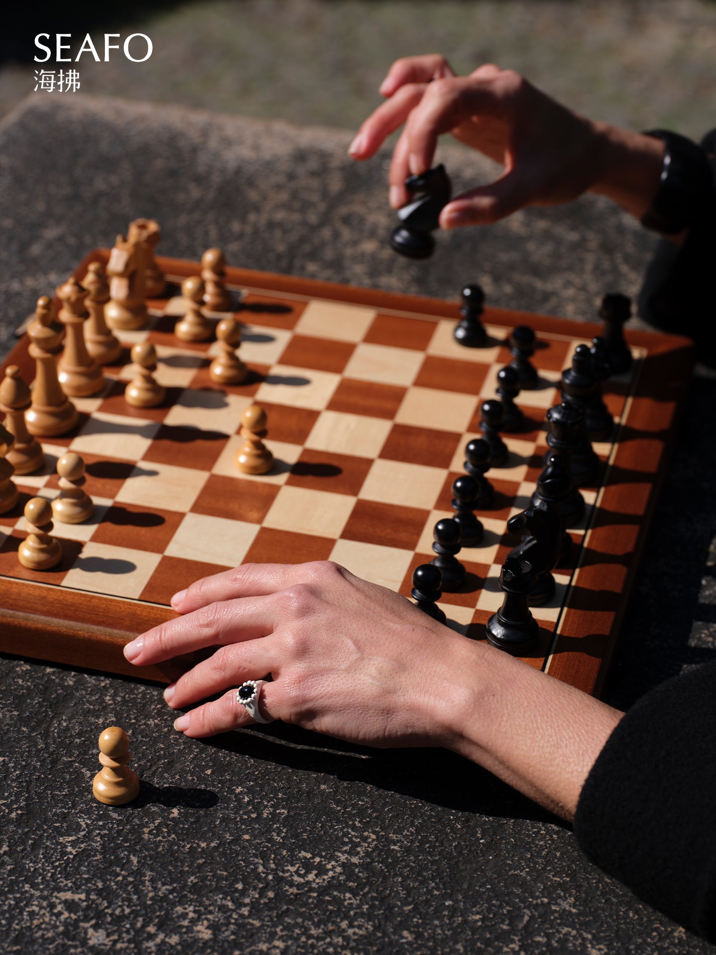 ‘Classic’ Grandma Ring (Black Agate)
