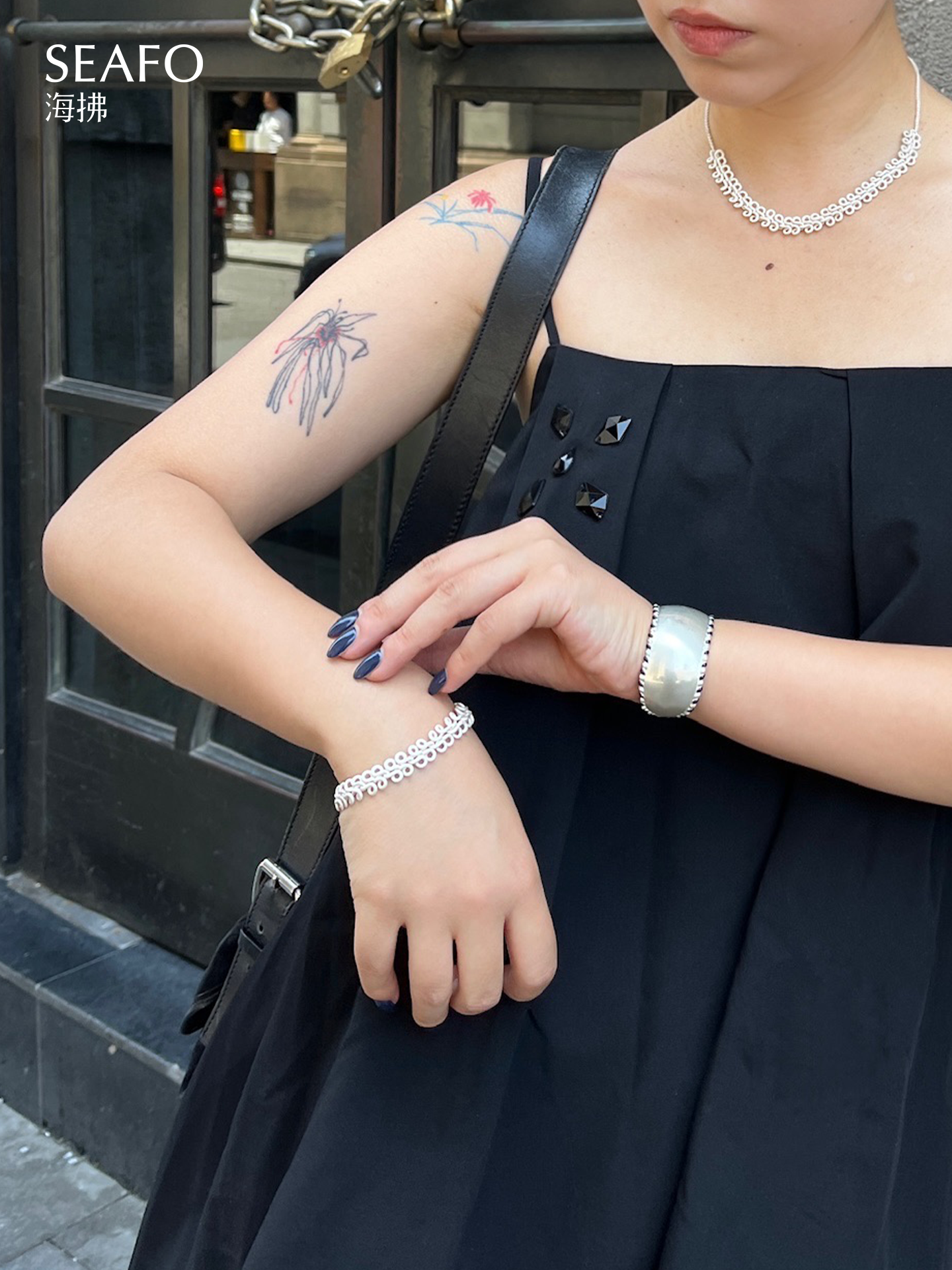 'Knotless' Silver Bracelet