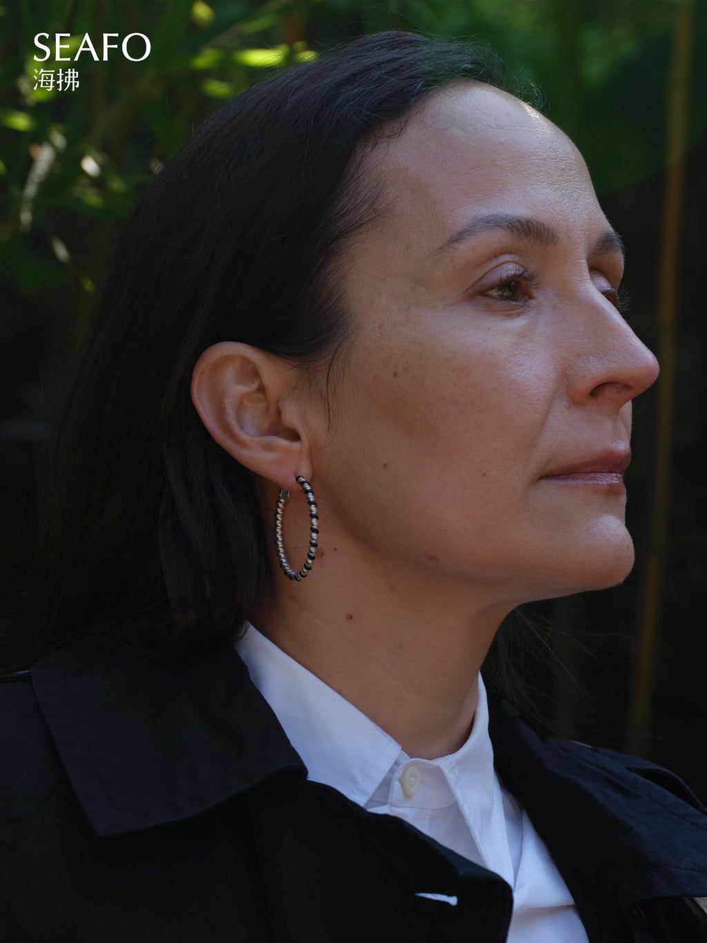 'Lacquer' B&W Earrings