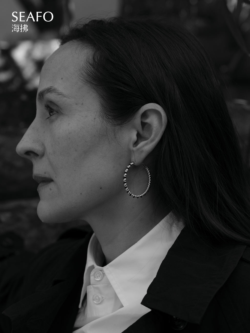 'Lacquer' B&W Earrings