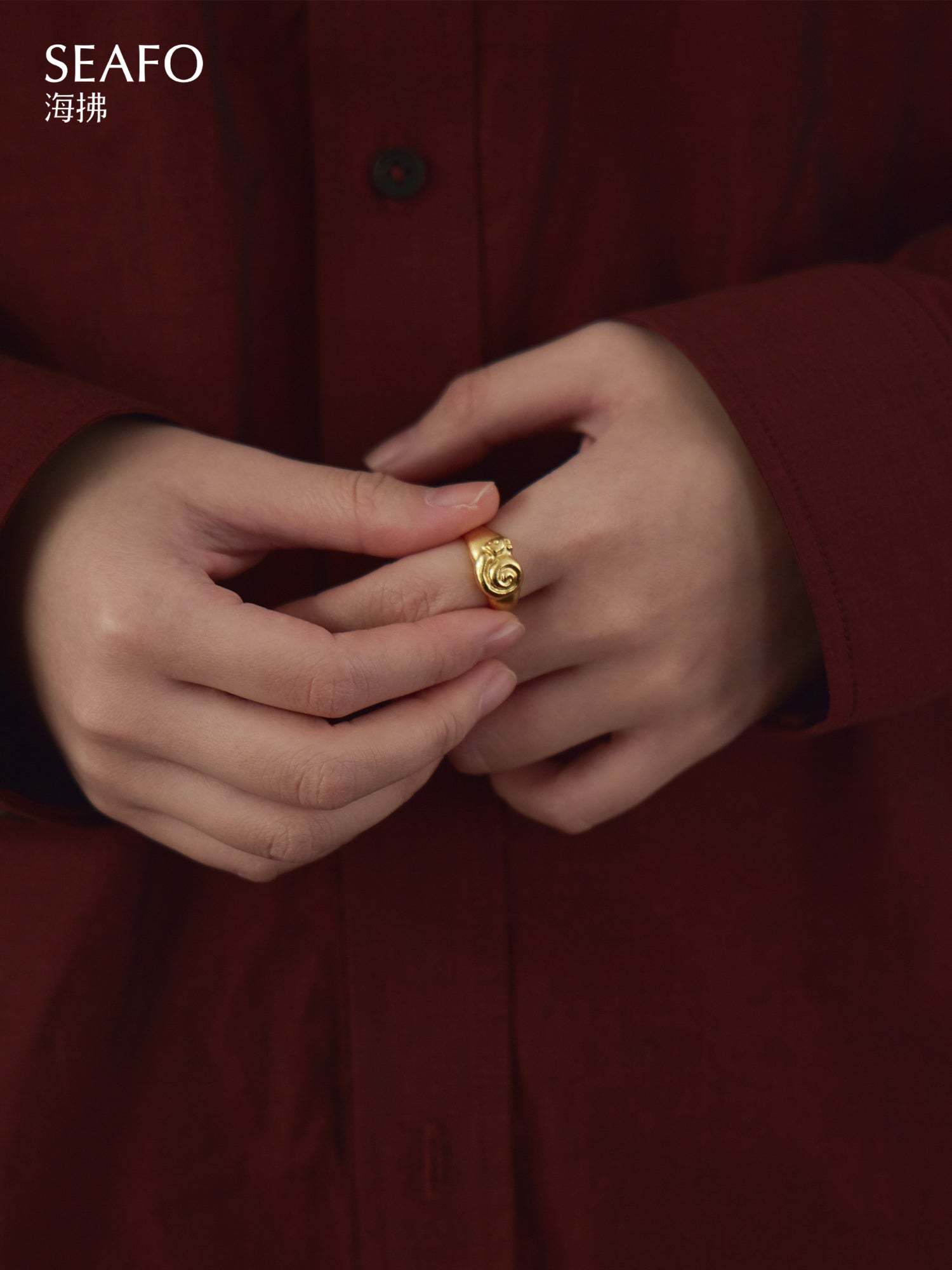 SEAFO Snail Adjustable Ring (Gold)