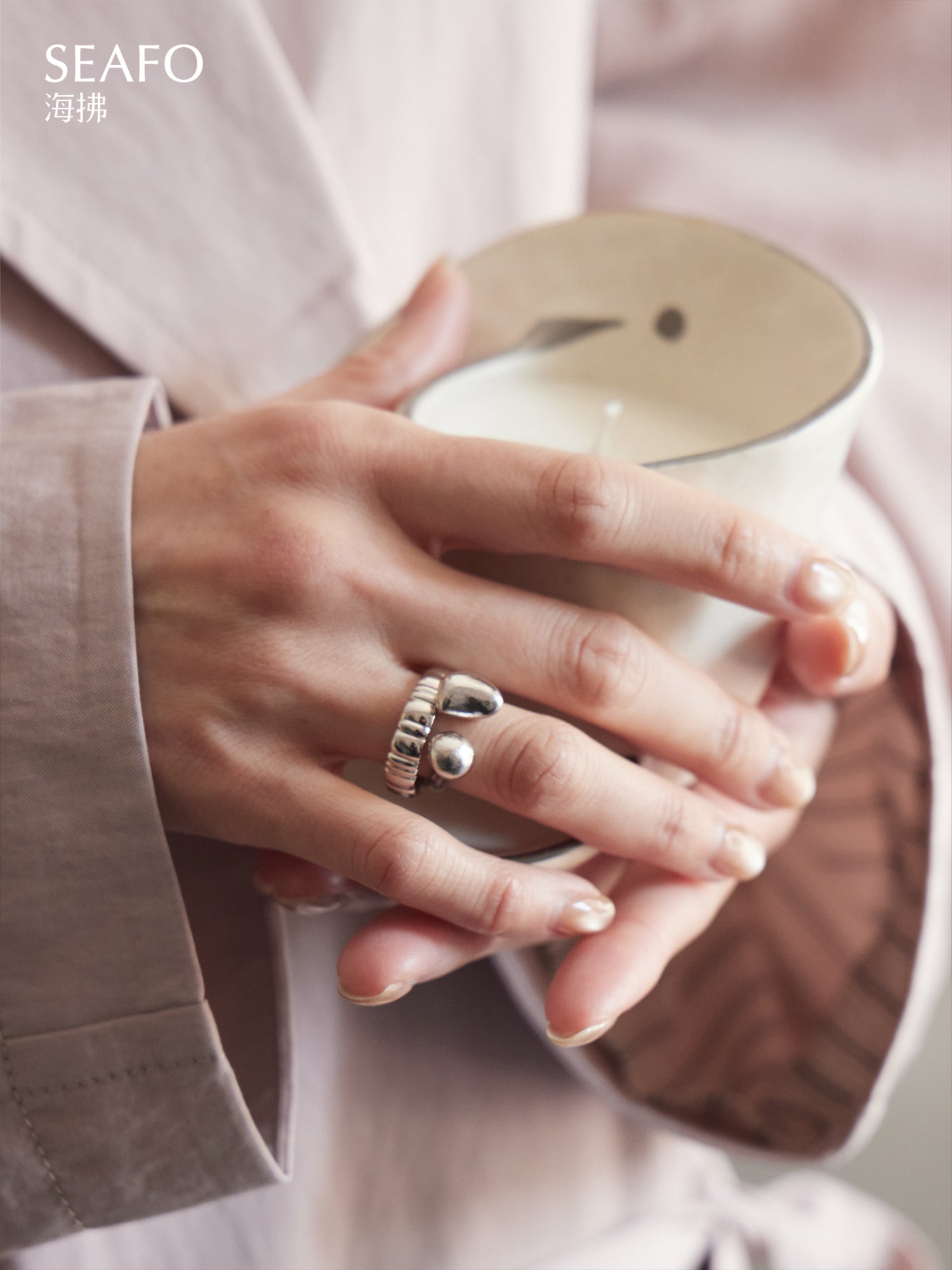 'Kintsugi' Asymmetrical Adjustable Ring