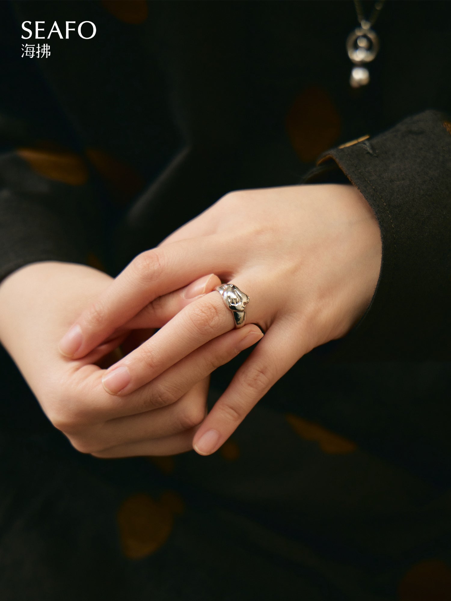 SEAFO Little Bird Adjustable Ring (Gold)