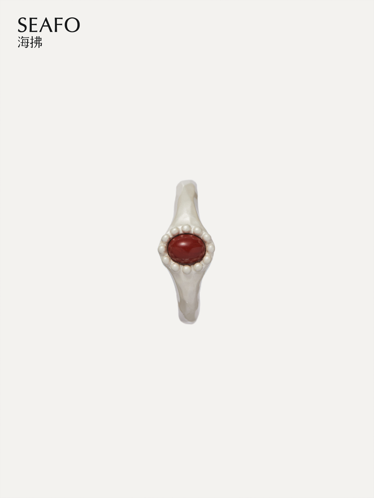Classic Small Grandma Ring（Red Stone）