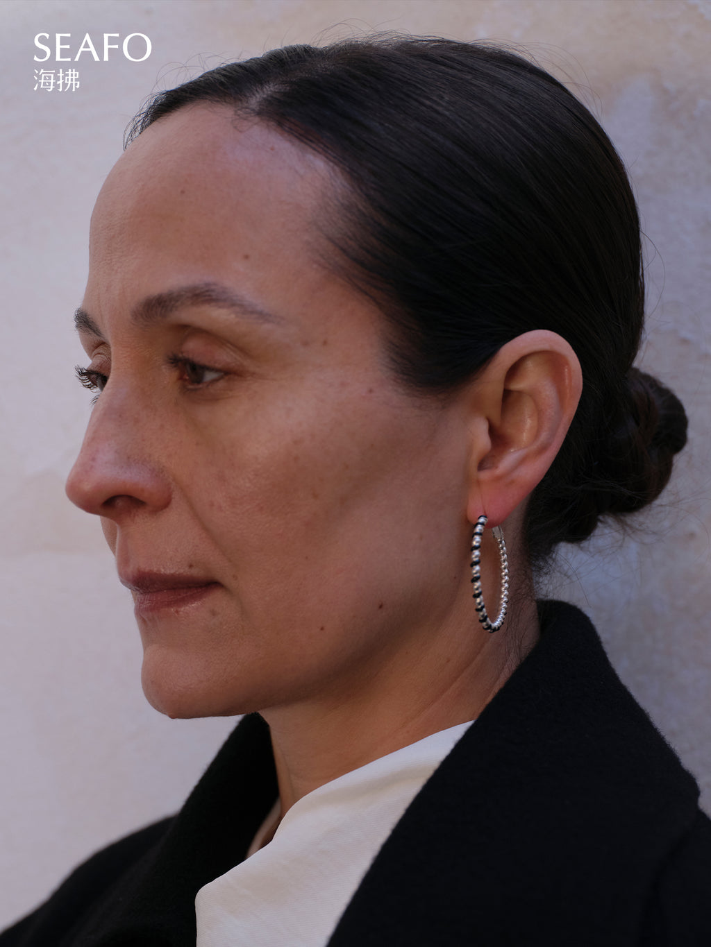 'Lacquer' B&W Earrings