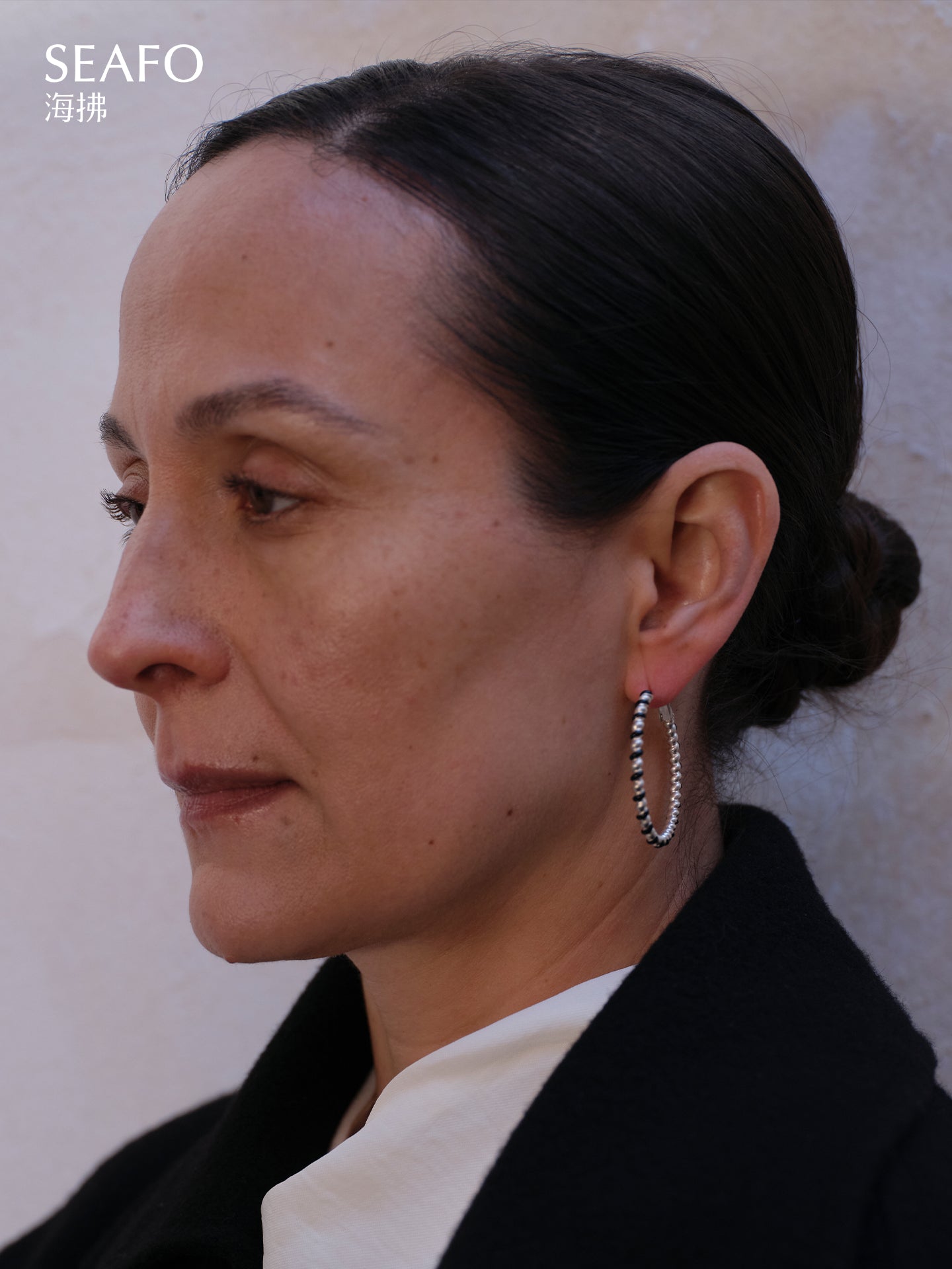 'Lacquer' B&W Earrings