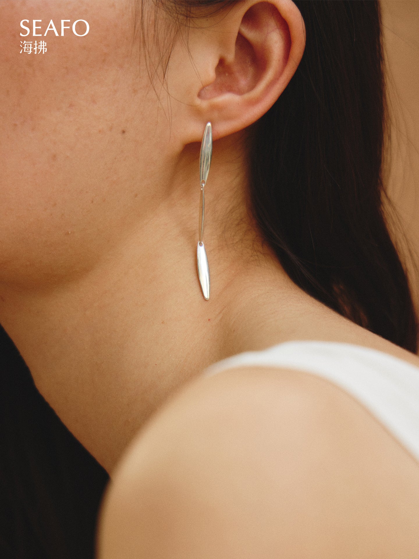 ‘Kintsugi’ Seam Earrings (Silver)