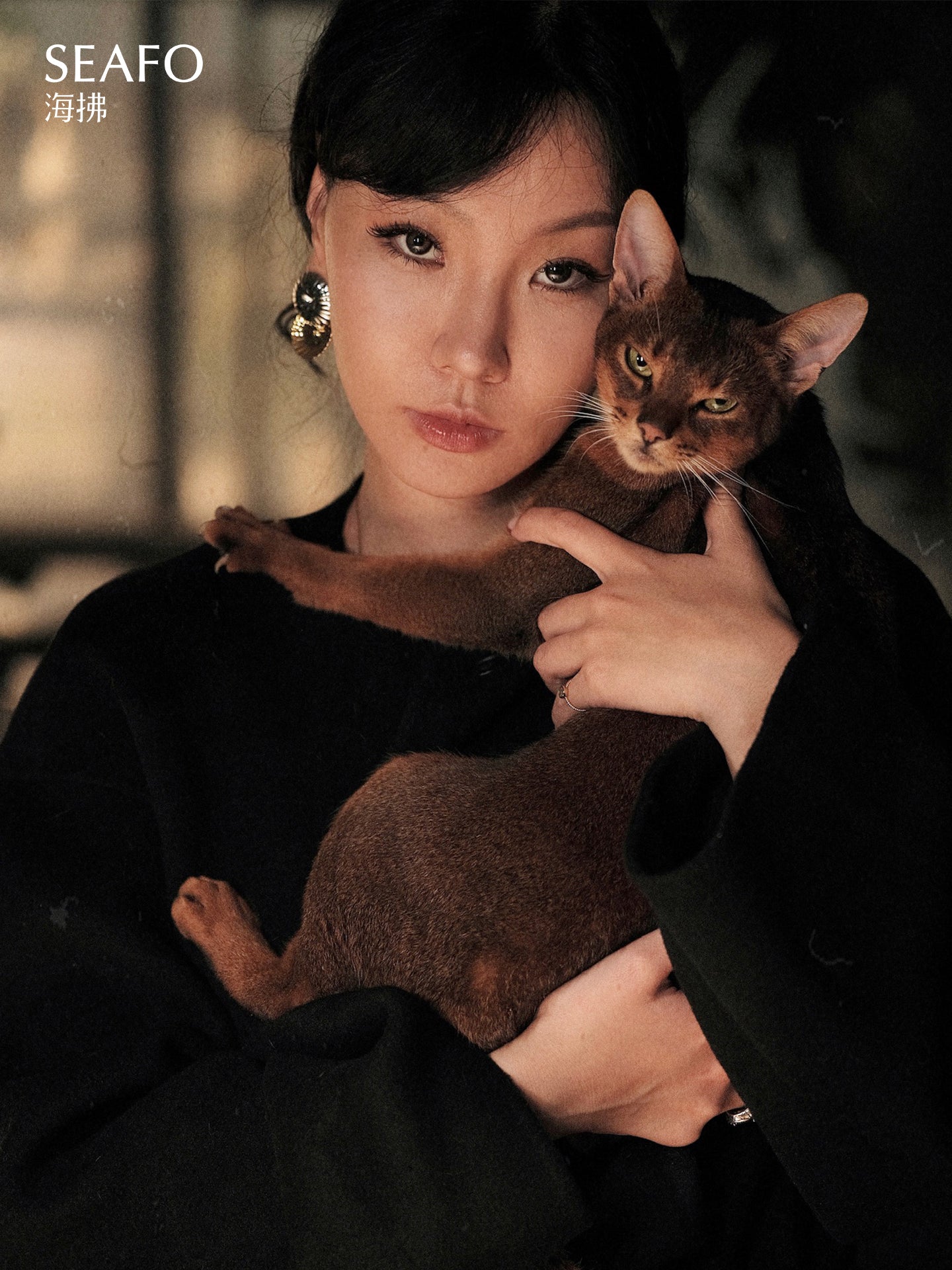 'Ware' Two-Tone Flower Earrings