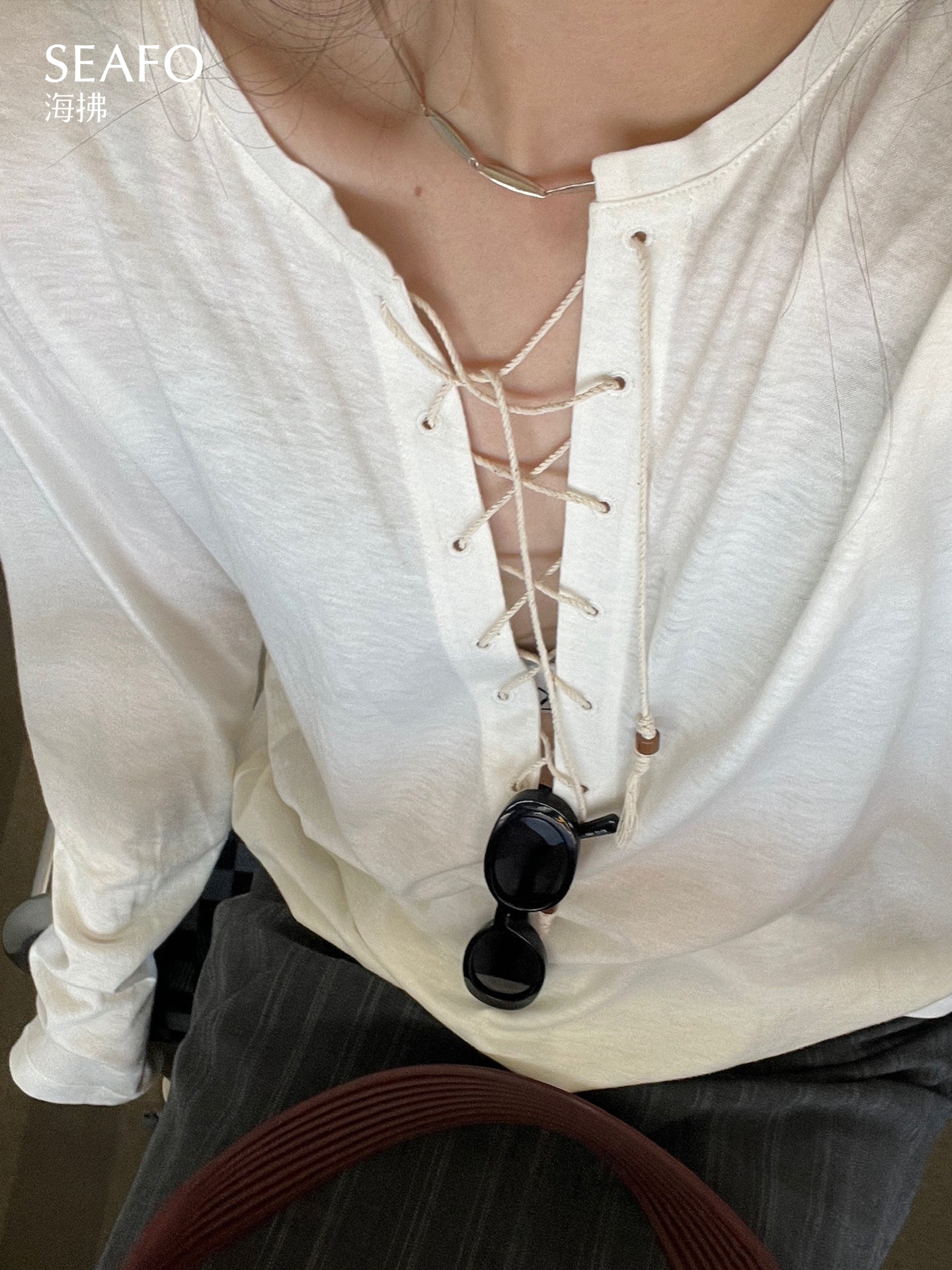 ‘Kintsugi’ Seam Necklace (Silver)