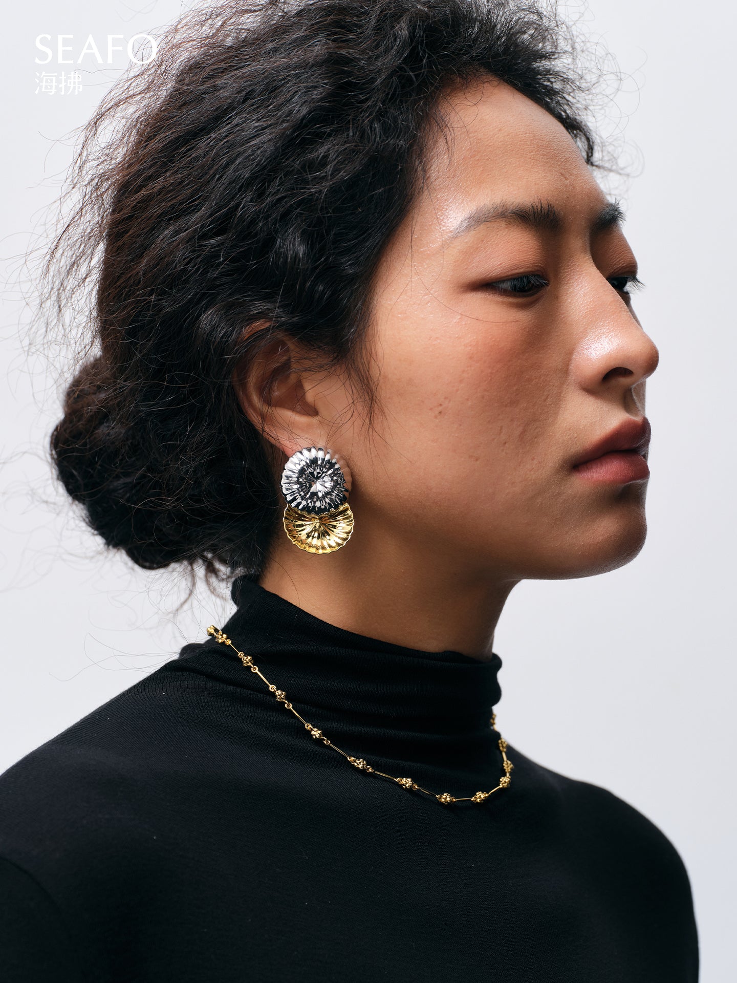 ‘Kintsugi’ Stitch Necklace (Silver)