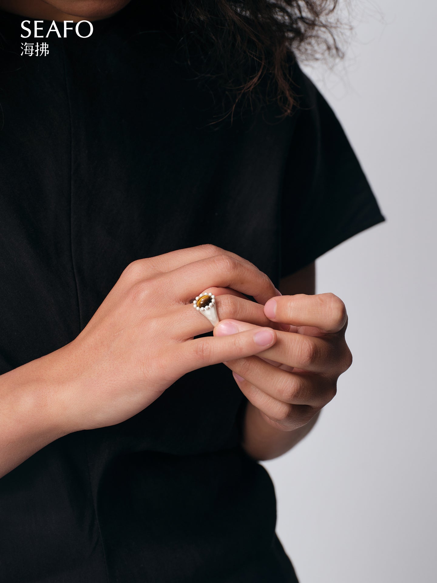 SEAFO - Classic Grandma Ring（Tiger's eye Agate）