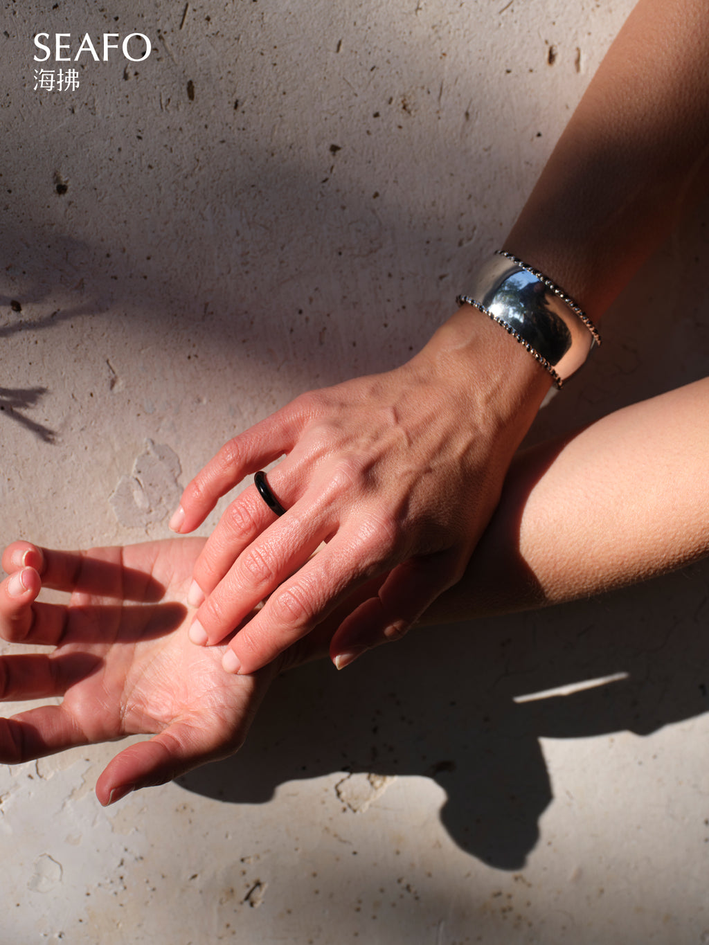 'Lacquer' B&W Bracelet