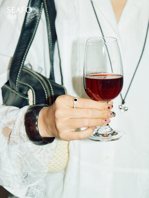 'Classic' Small Grandma Ring（Black Agate）