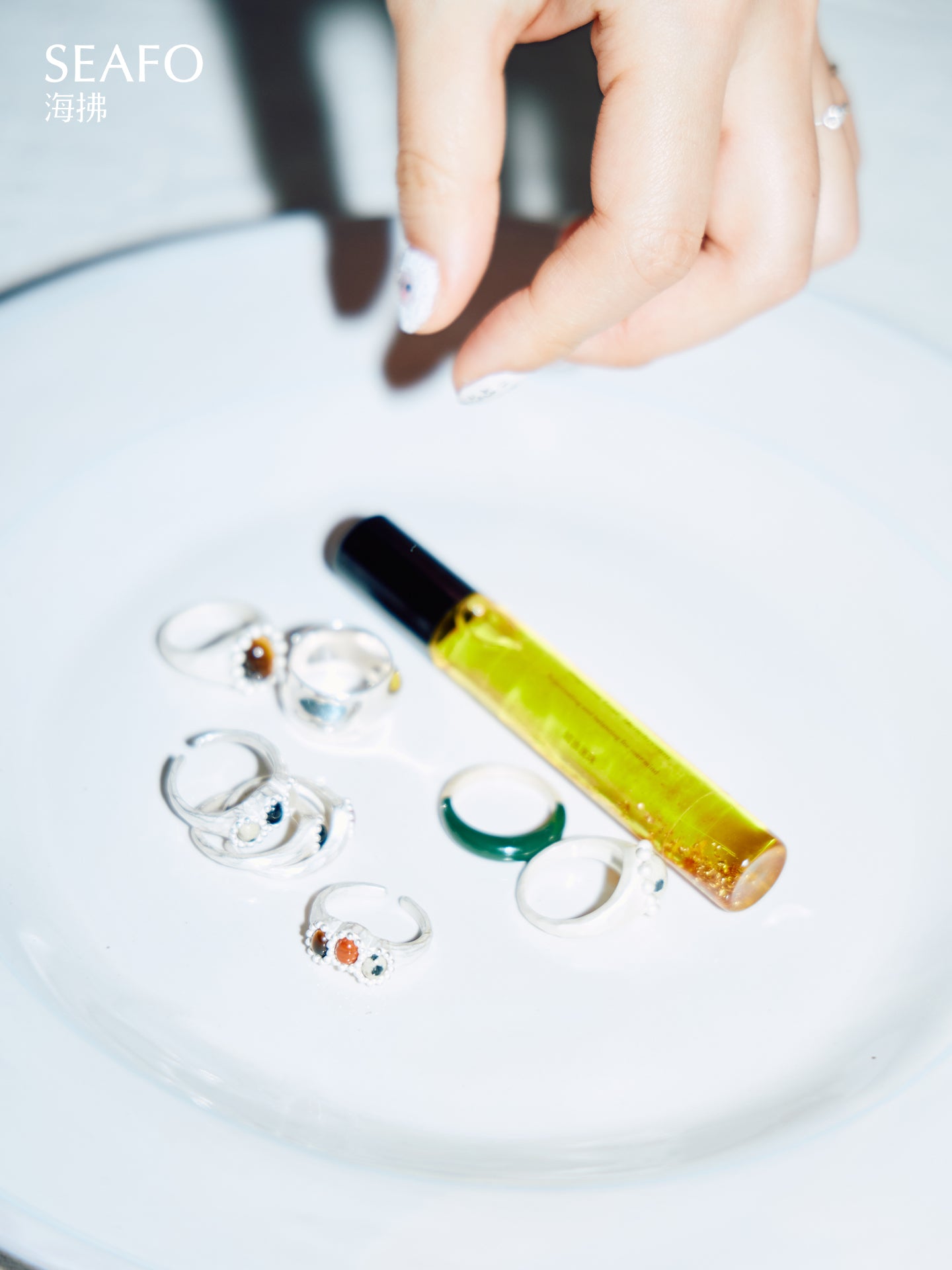 'Classic' Three-Stone Grandma Ring(Red Stone)