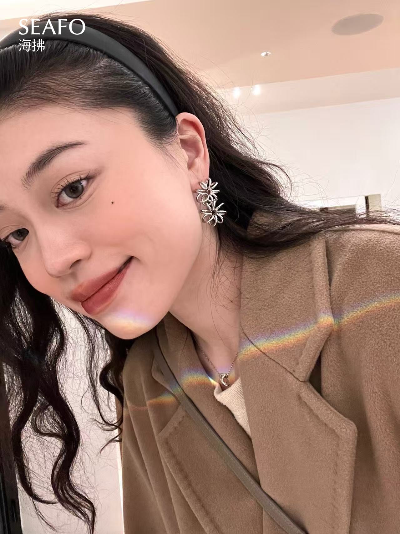 'Ware' Two Flowers Earrings