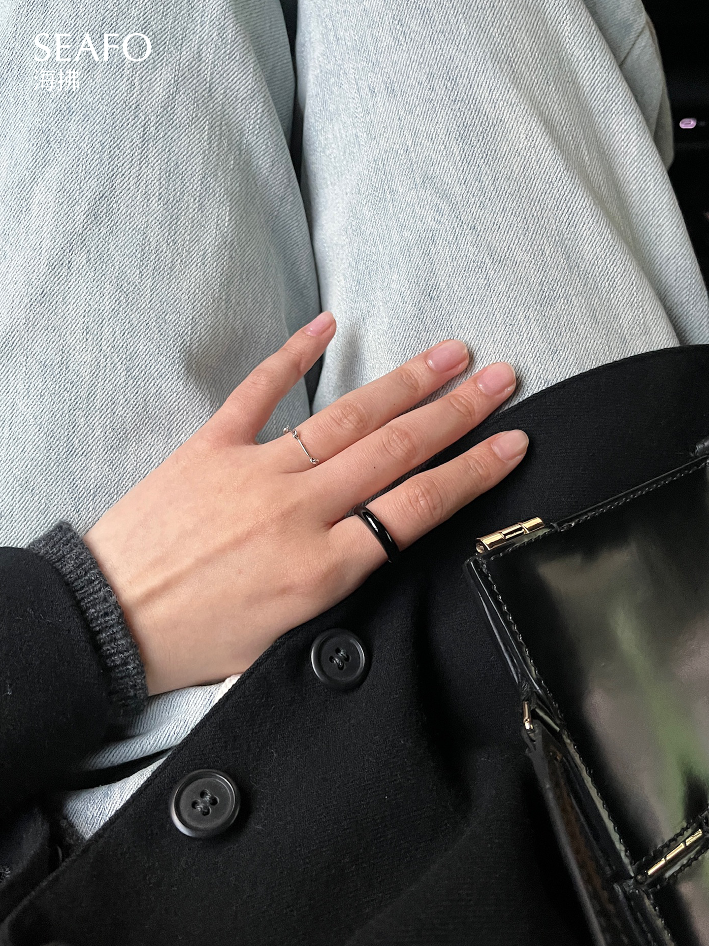 'Kintsugi' Line Ring