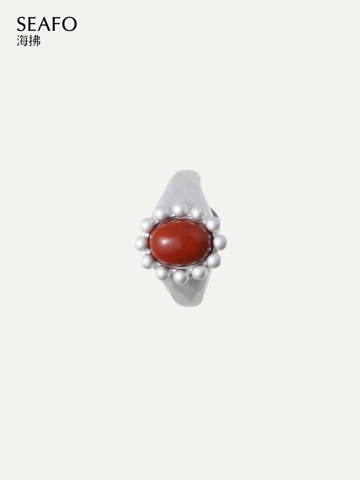 ‘Classic’ Grandma Ring (Red Agate)