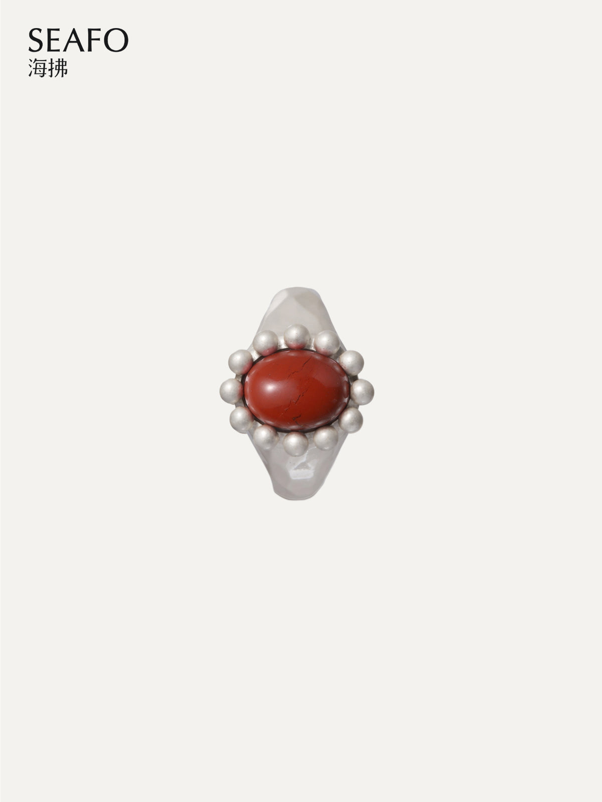 ‘Classic’ Grandma Ring (Red Agate)