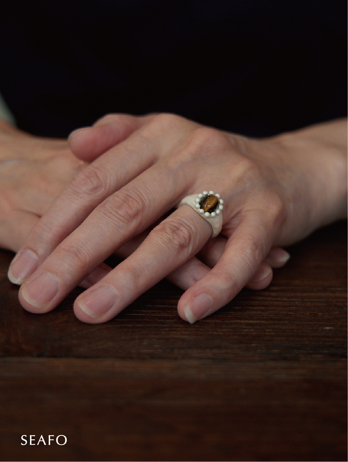 SEAFO - Classic Grandma Ring（Tiger's eye Agate）