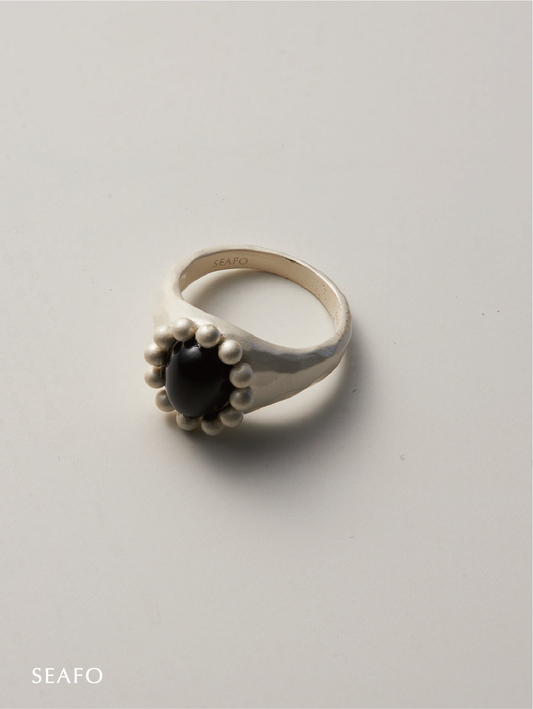 SEAFO - Classic Grandma Ring（Black Agate）