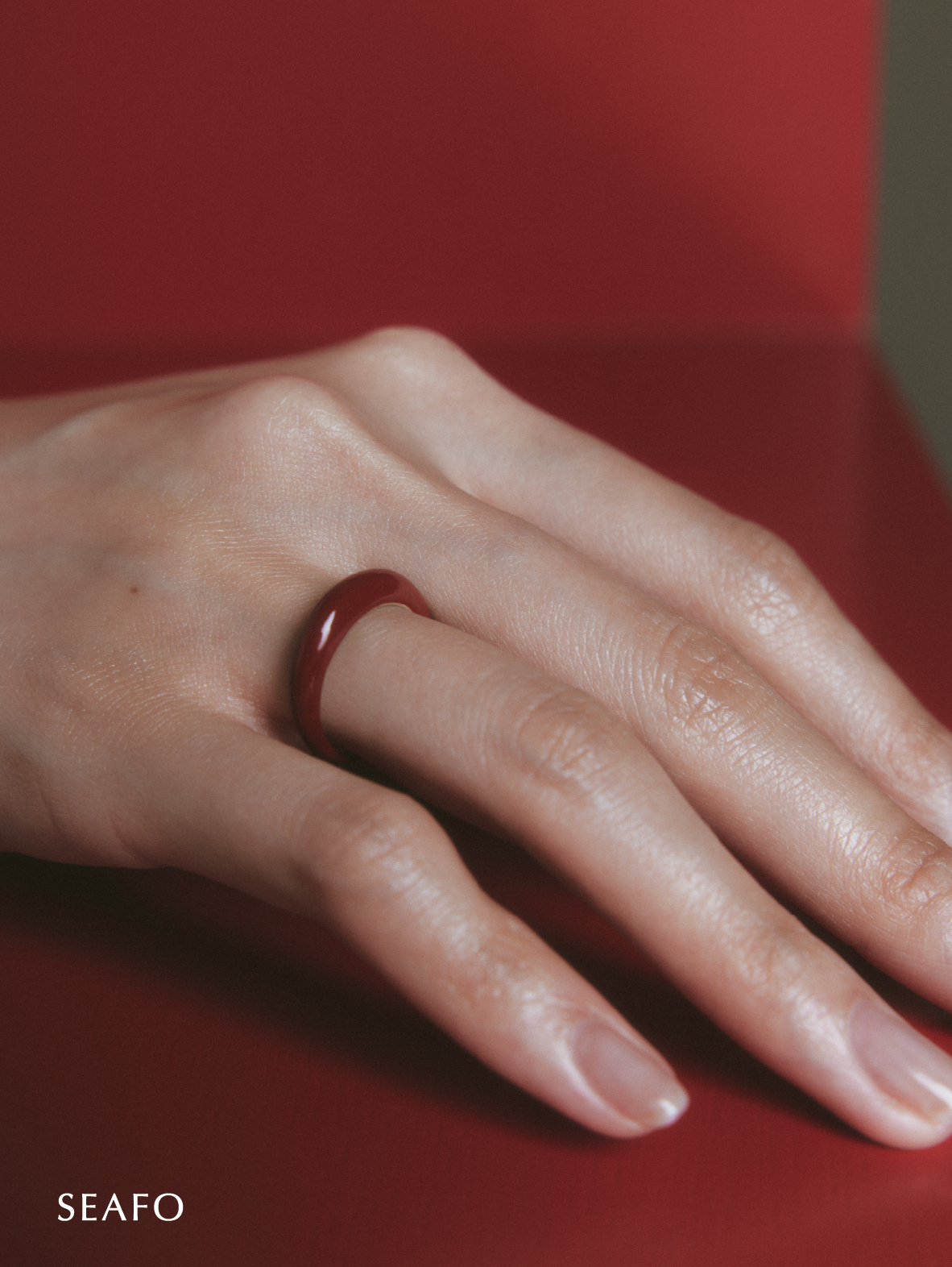 SEAFO - Classic RED Lacquer ring