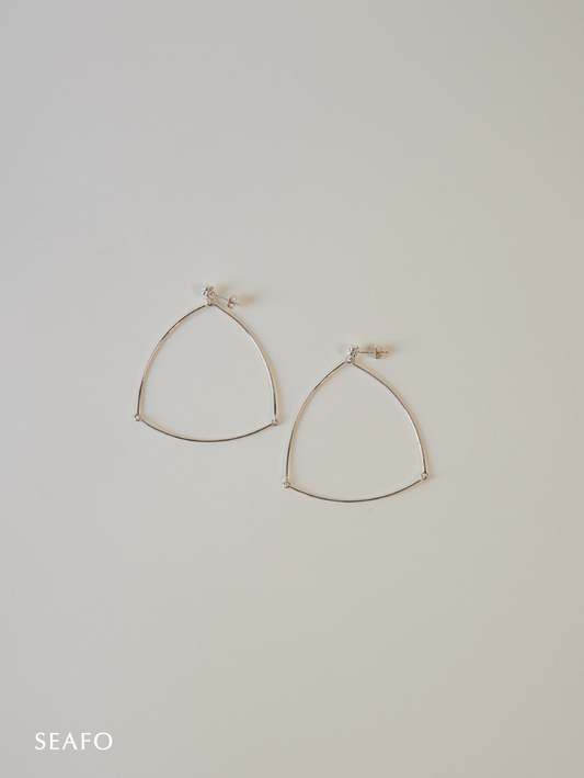 SEAFO - Kintsugi Triangle Earrings Silver/Gold