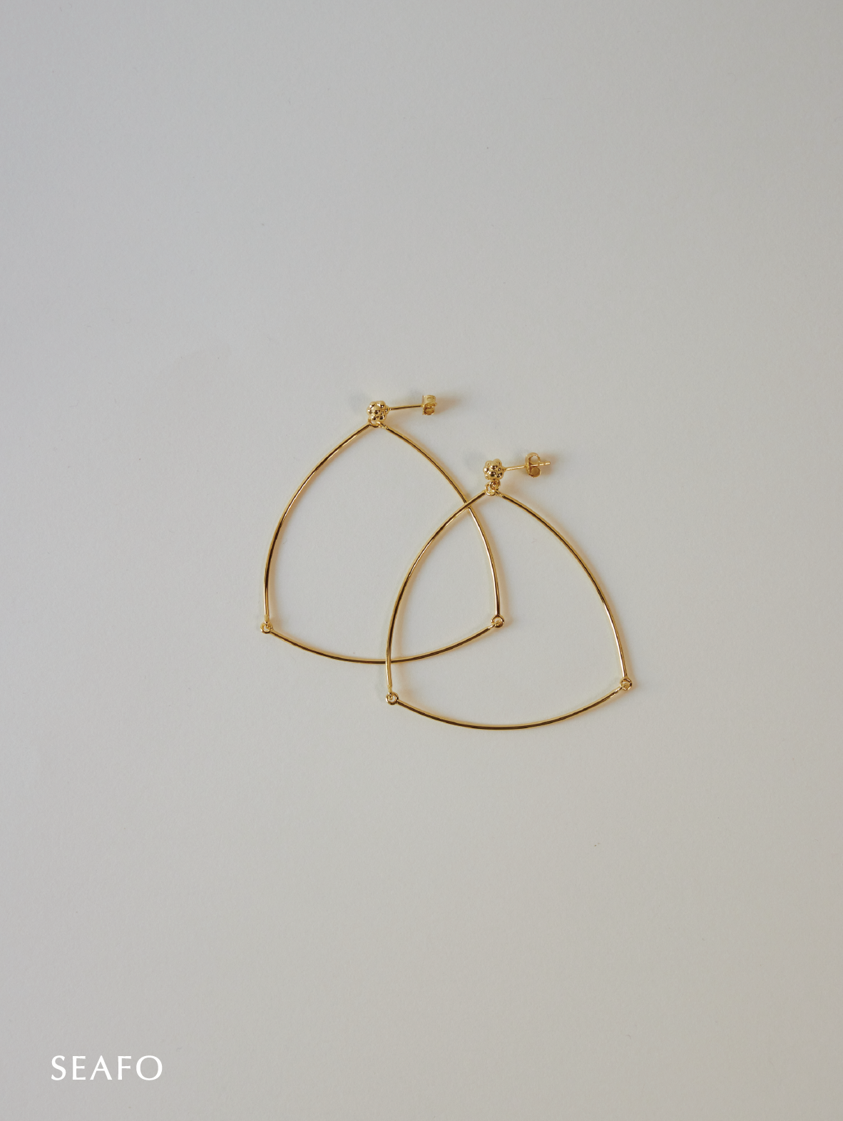 SEAFO - Kintsugi Triangle Earrings Silver/Gold