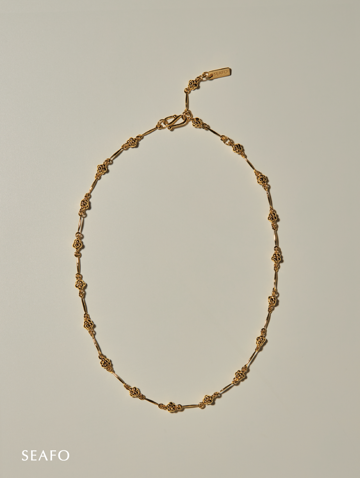 SEAFO -Stitch Necklace Sivler/Gold