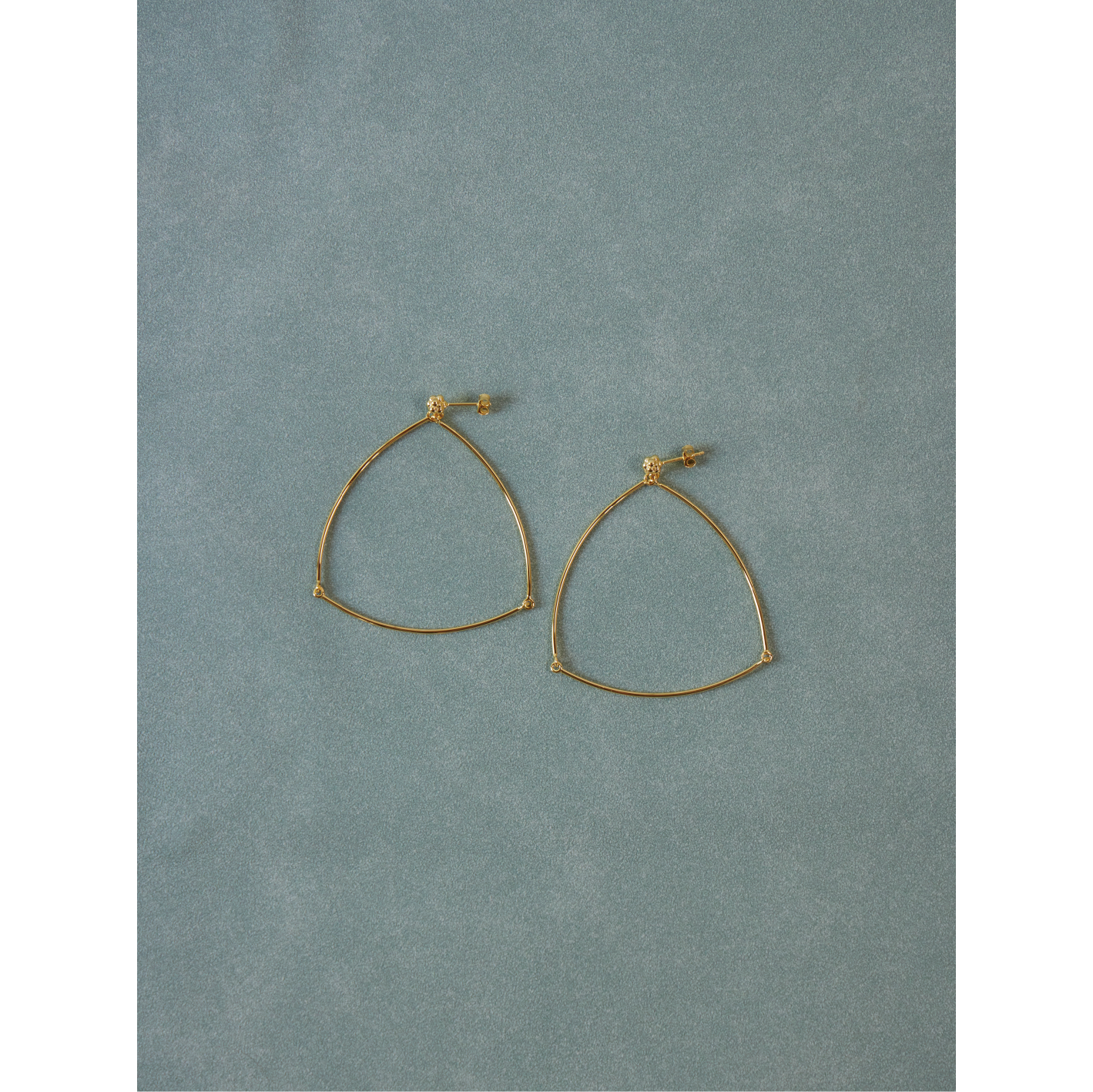 SEAFO - Kintsugi Triangle Earrings Silver/Gold