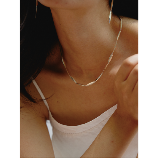 SEAFO-Seam Necklace Silver/Gold